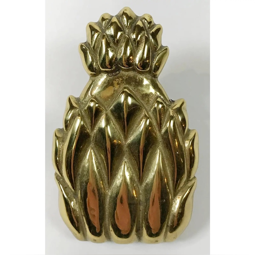 1925 Gold Brass Artichoke/Pineapple Decorative Accent Clip